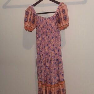 Petal & Pup Pink and Orange Maxi Dress